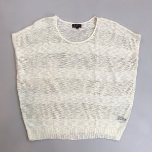 POL Boxy Open Knit Sweater Top